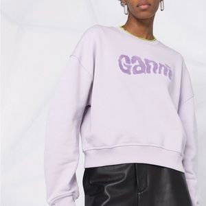 GANNI purple sweatshirt. Size small.